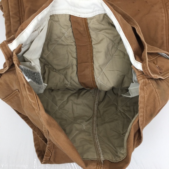 CARHARTT FR Flame Resistant Duck Bib Overalls Quilt Lined Double Knee Men’s 32 - Picture 14 of 17